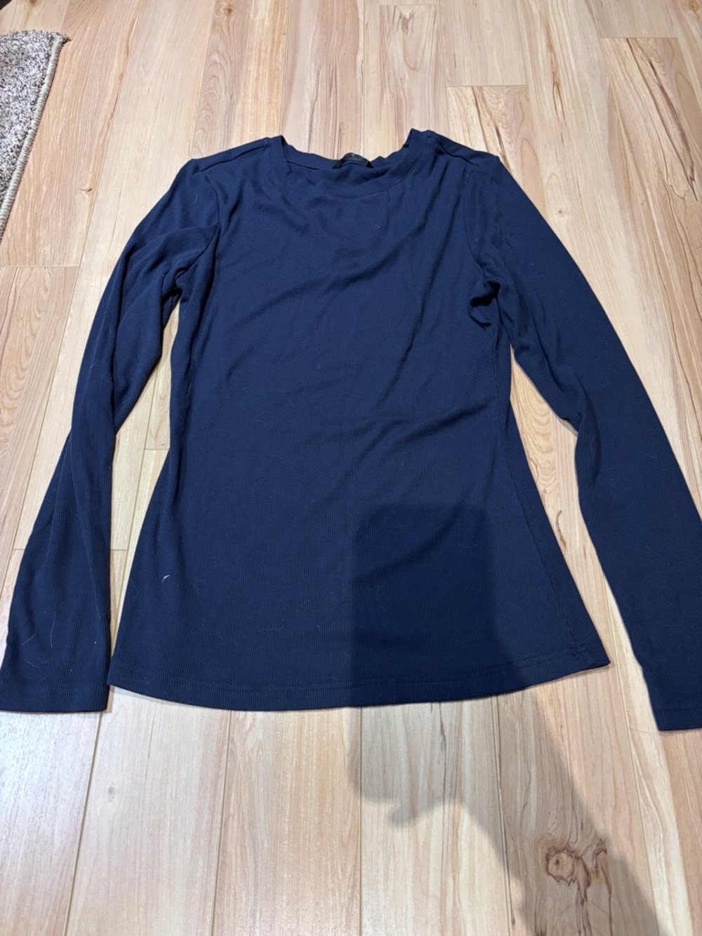 Long Sleeve Navy Women's Crewneck Top